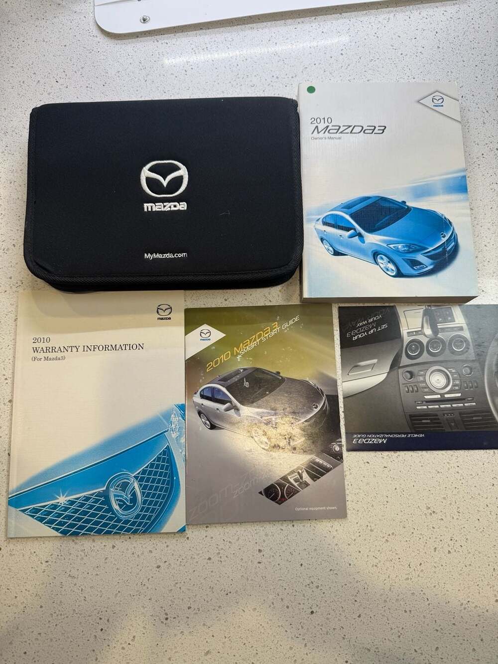 2010 Mazda3 Owner's Manual and Warranty Information Guide Set with Carrying Case